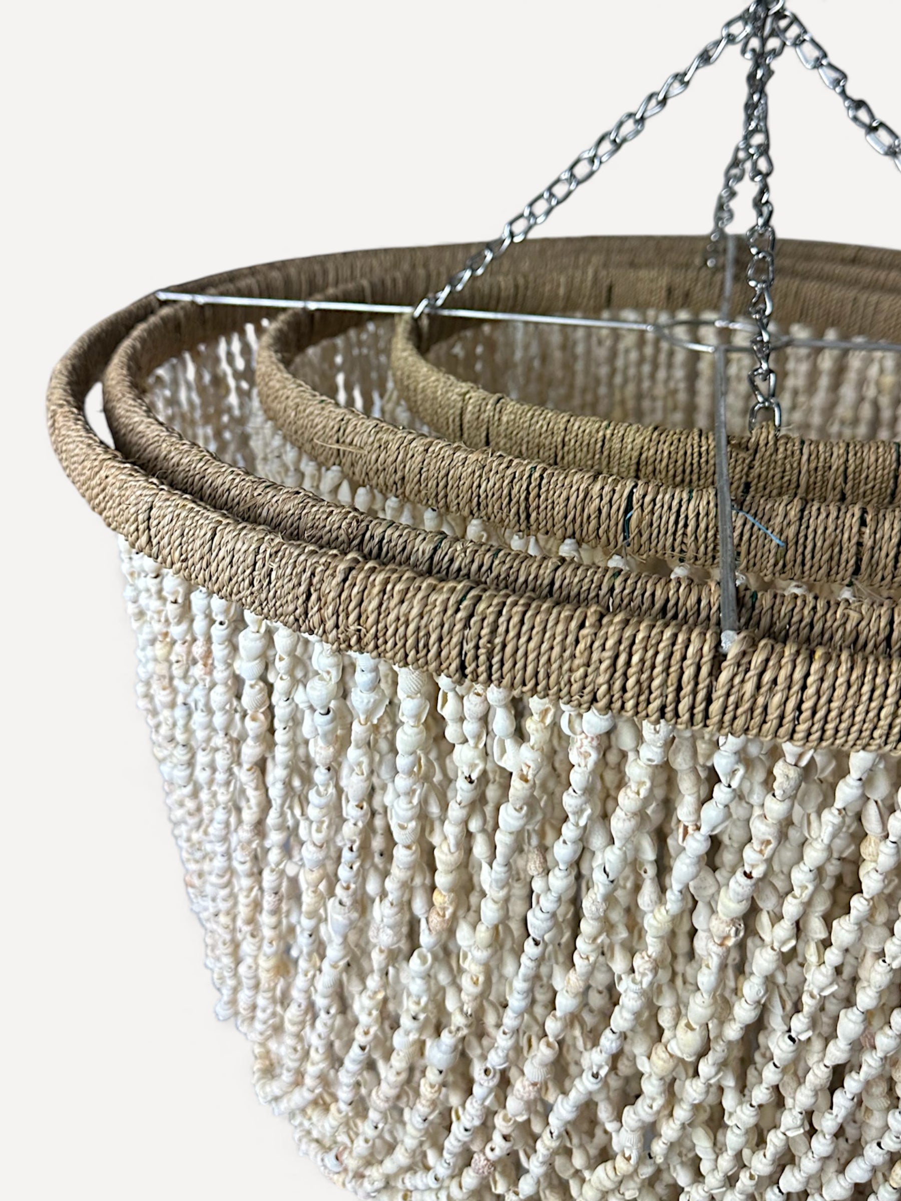 lustre en coquillage Bali - Le lustre Ariel