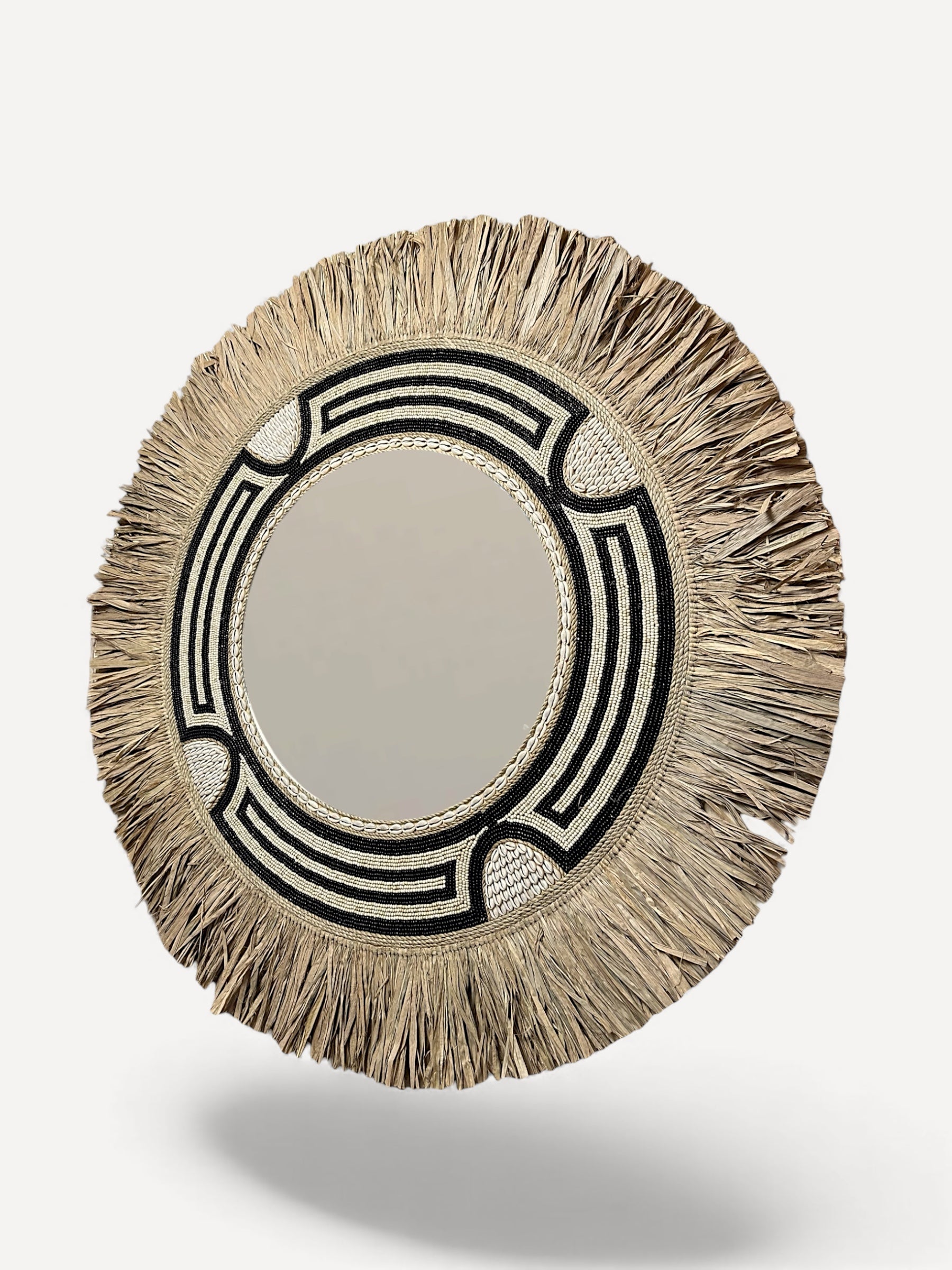 miroir balinais en perle - Grâce Crème