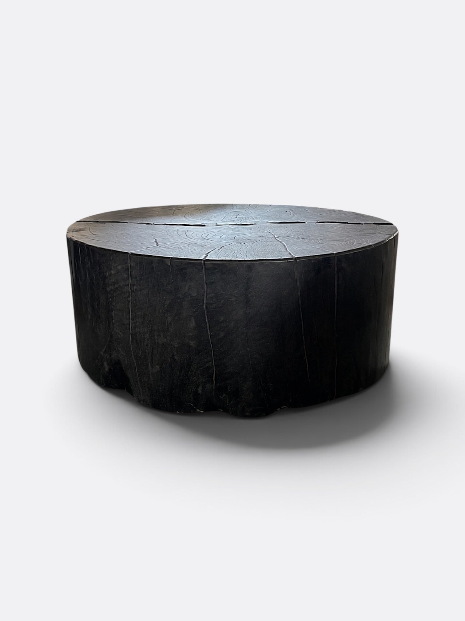Table basse ronde en Suar noir - Myla