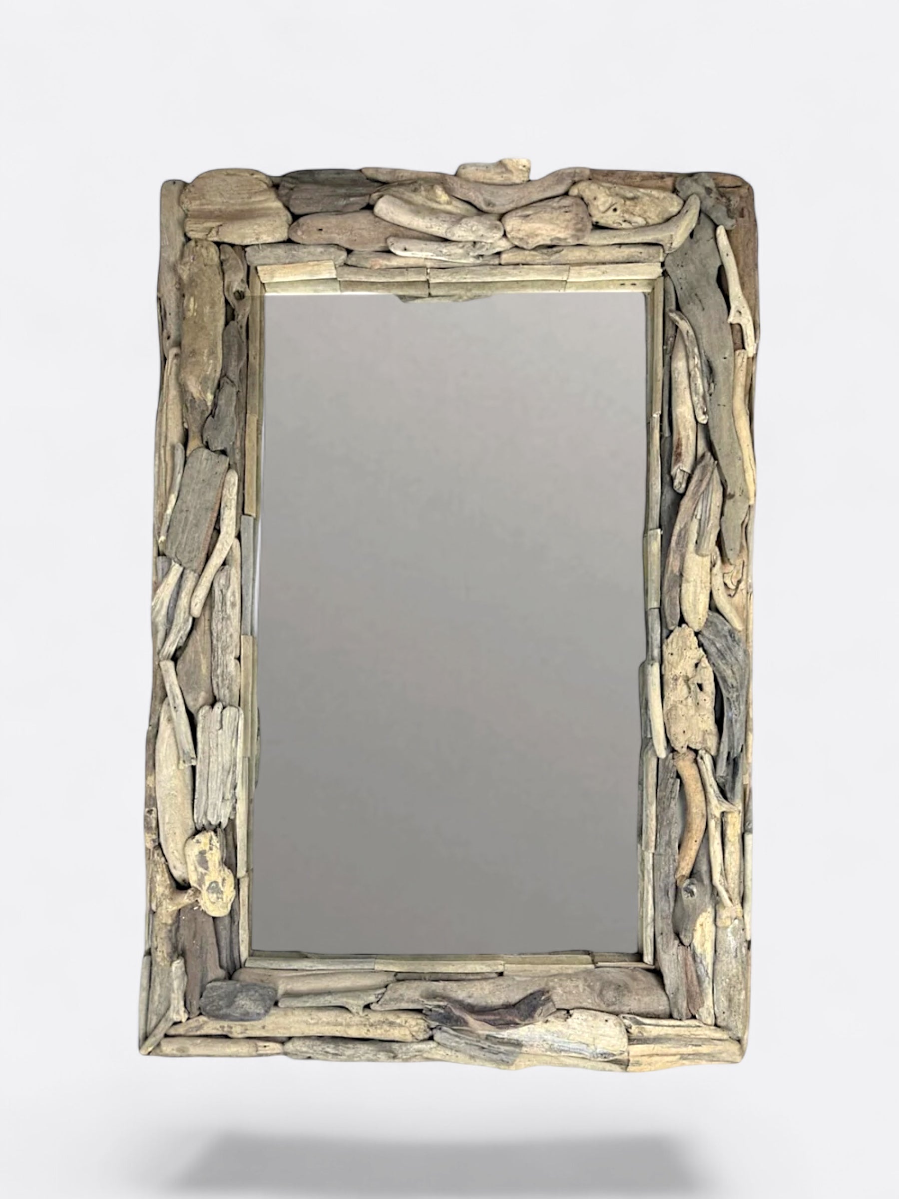 Miroir artisanal en bois flotté - Minum L