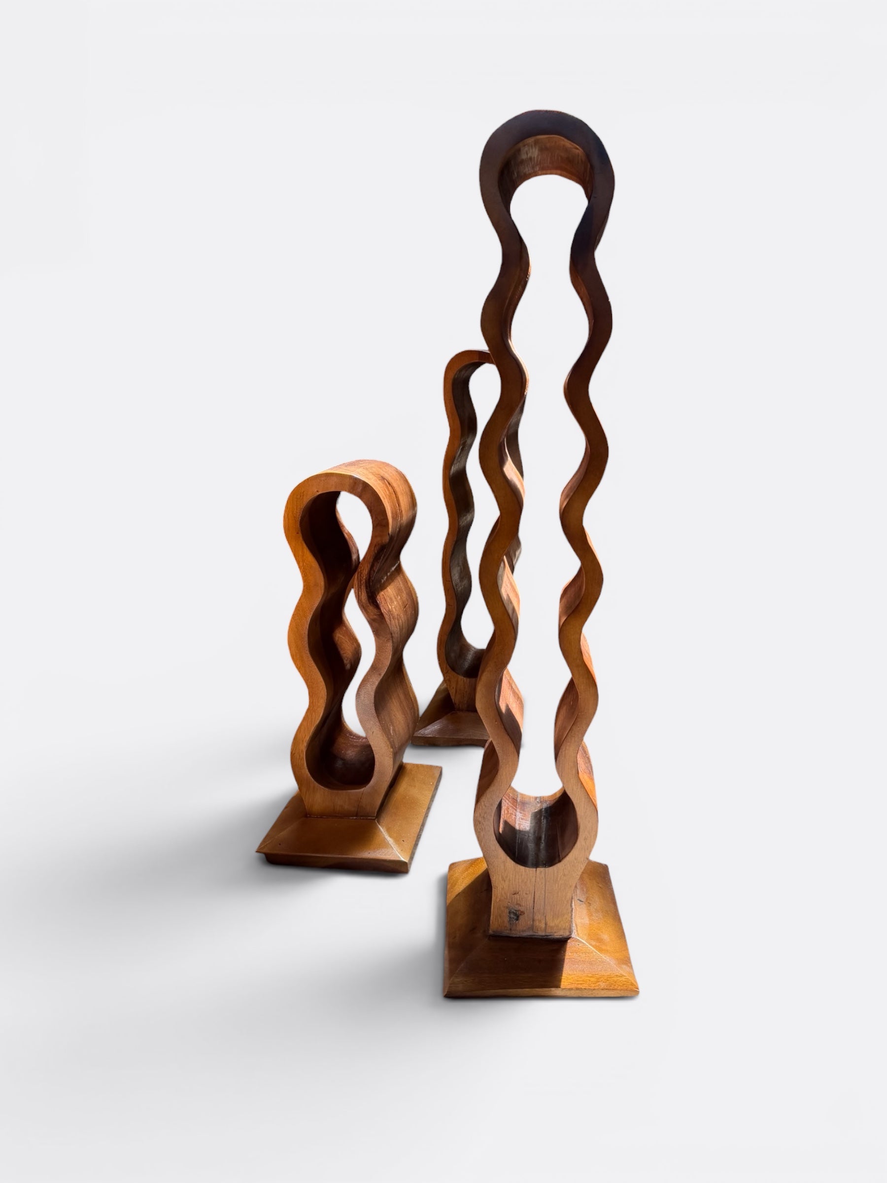 Porte-bouteilles en bois de teck