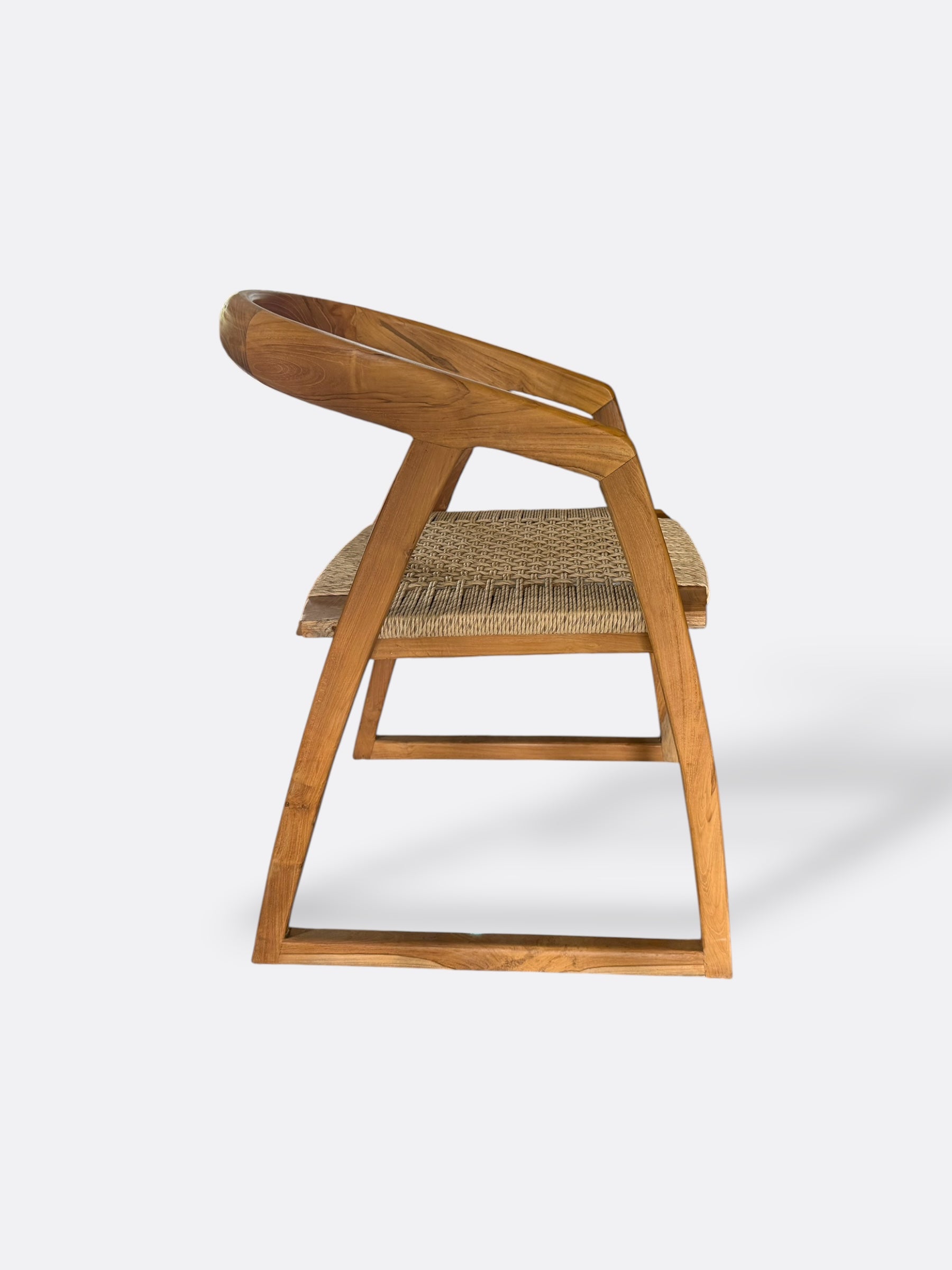 Chaise en teck et cannage en rotin - Kally