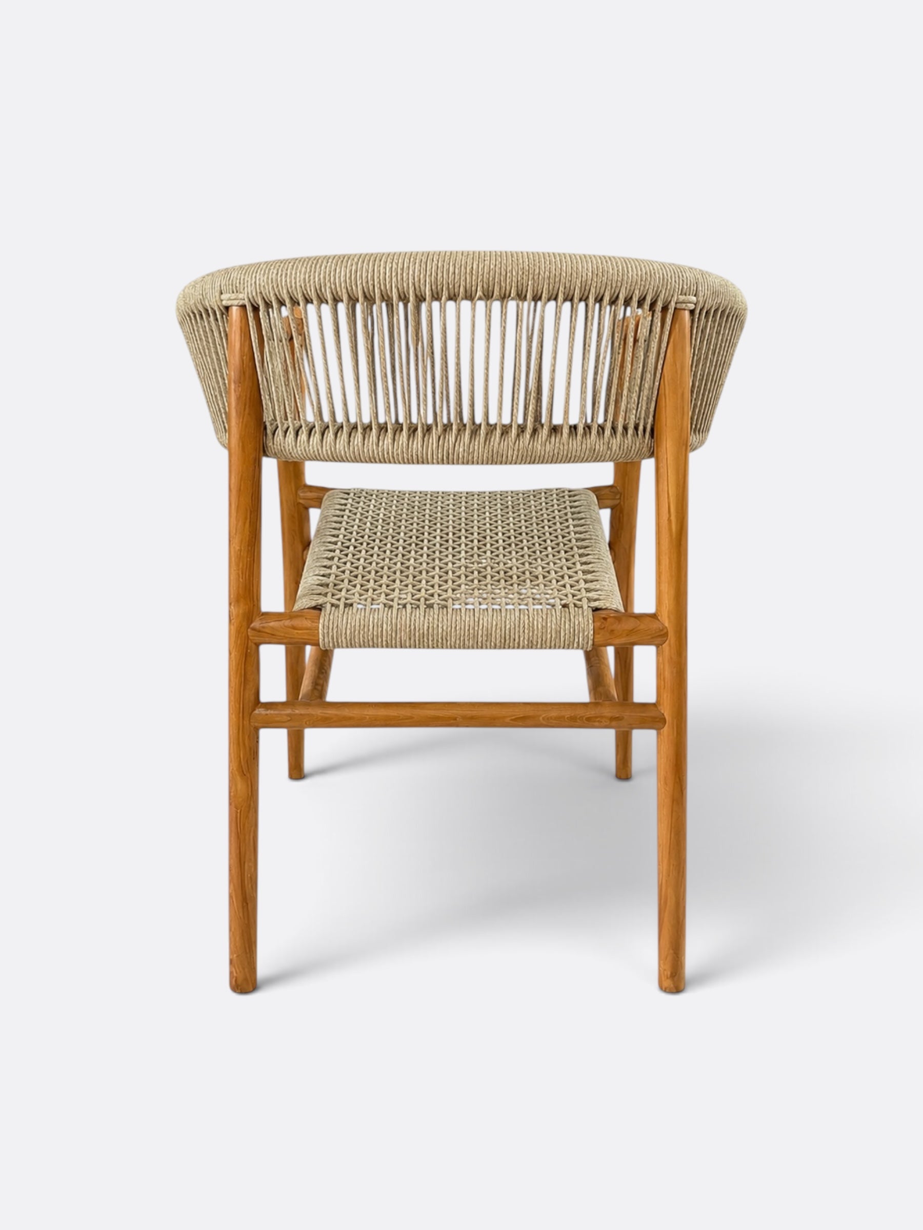 Chaise en teck et corde tressée - Soreya Beige