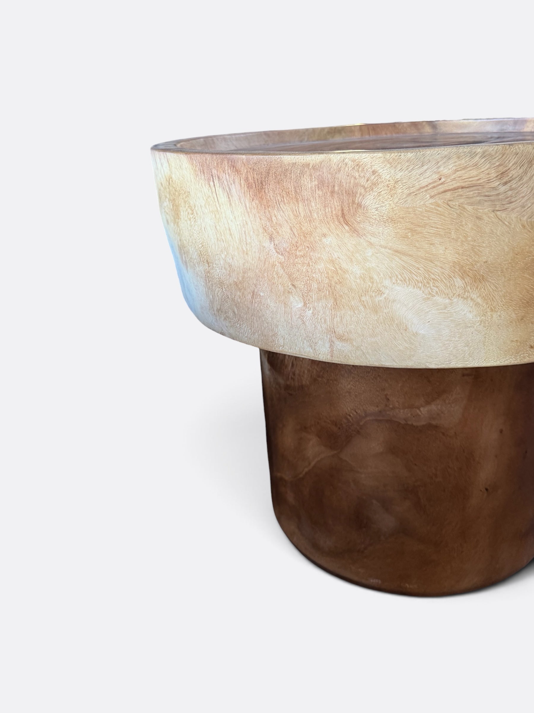 Table basse bicolore en Teck massif - Lya