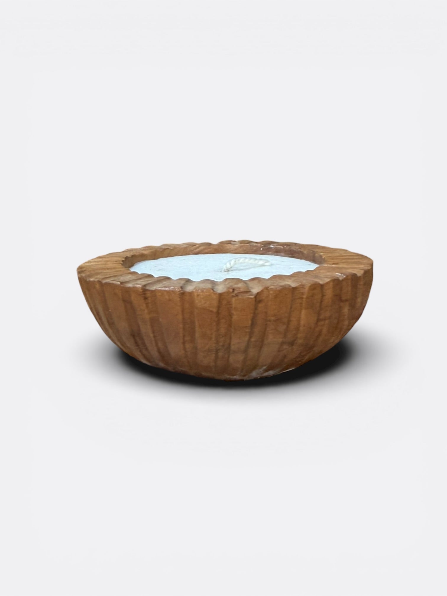 Bougie artisanale en bois de teck – Sayan
