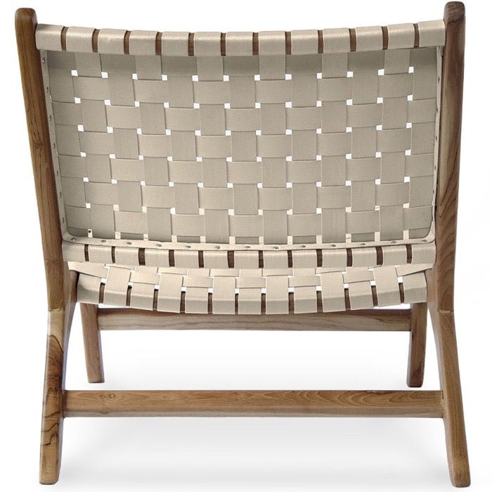 Chaise basse Sina bleue - vue d'ensemble dans un intérieur
