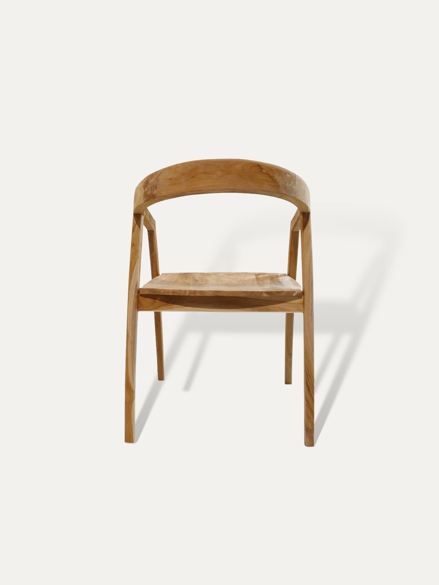 Chaise Amy en teck - vue de côté
