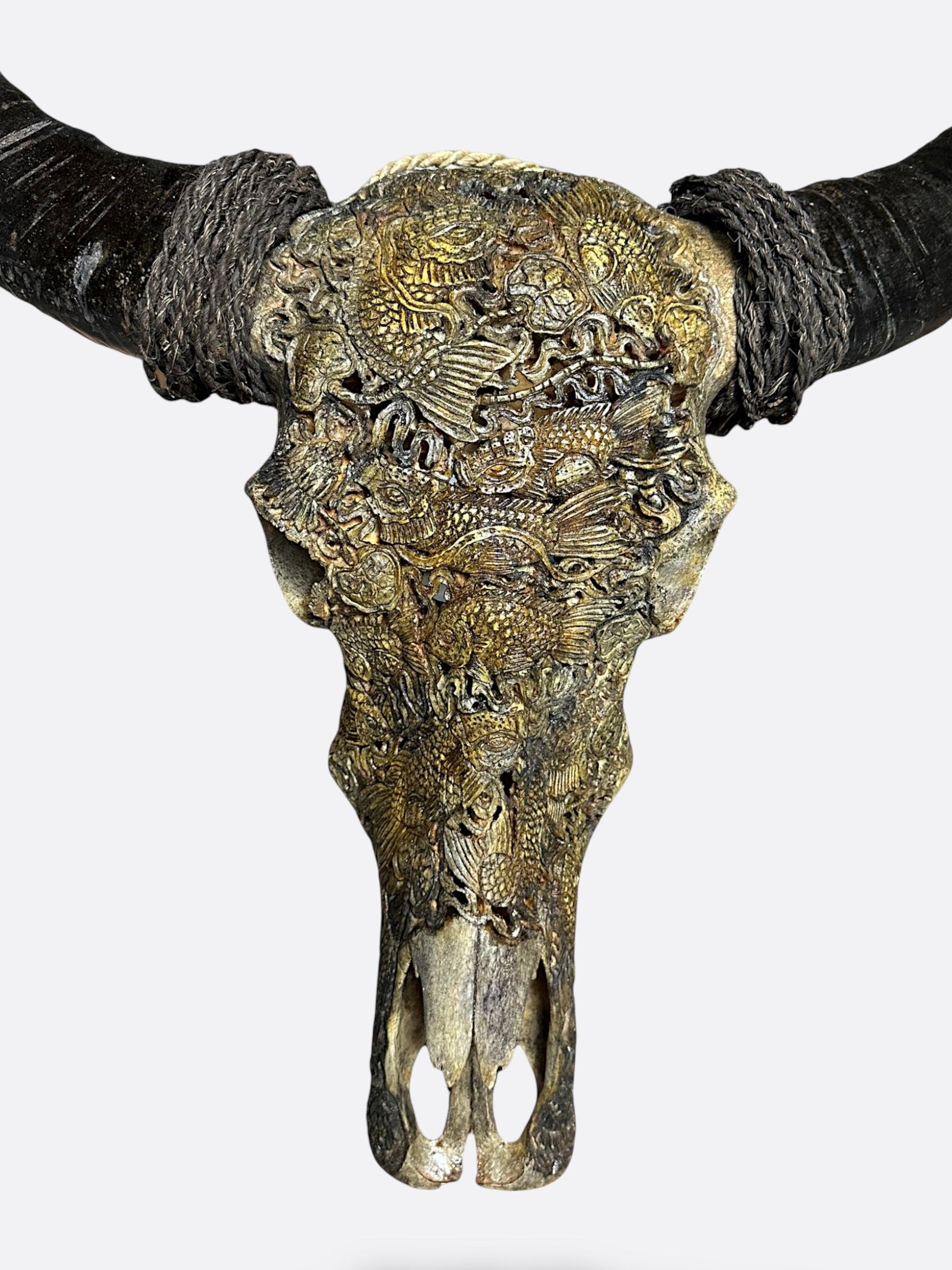 Crâne de buffle sculpté - Bilih koi