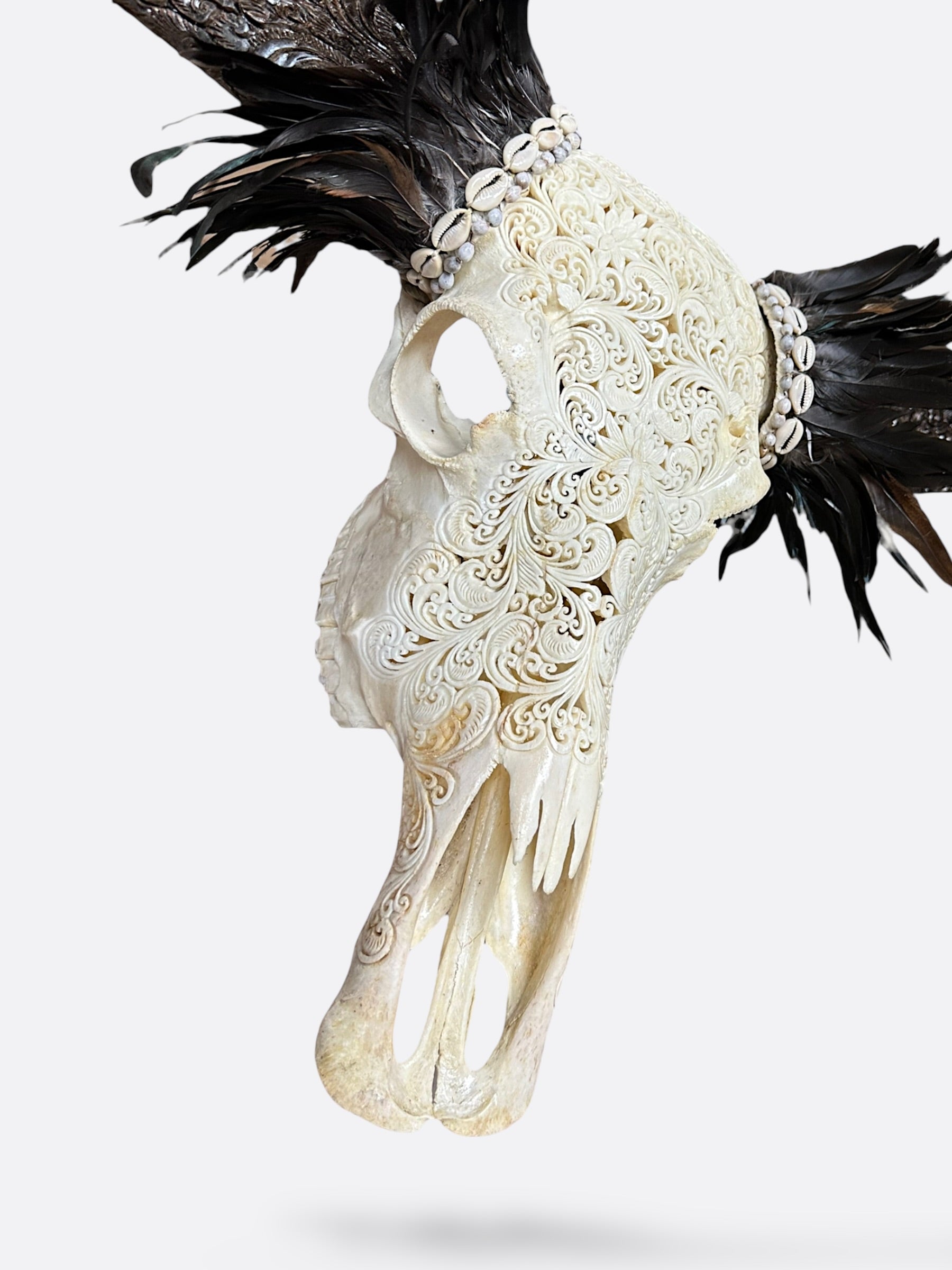 crane de buffle artisanal de bali piece unique