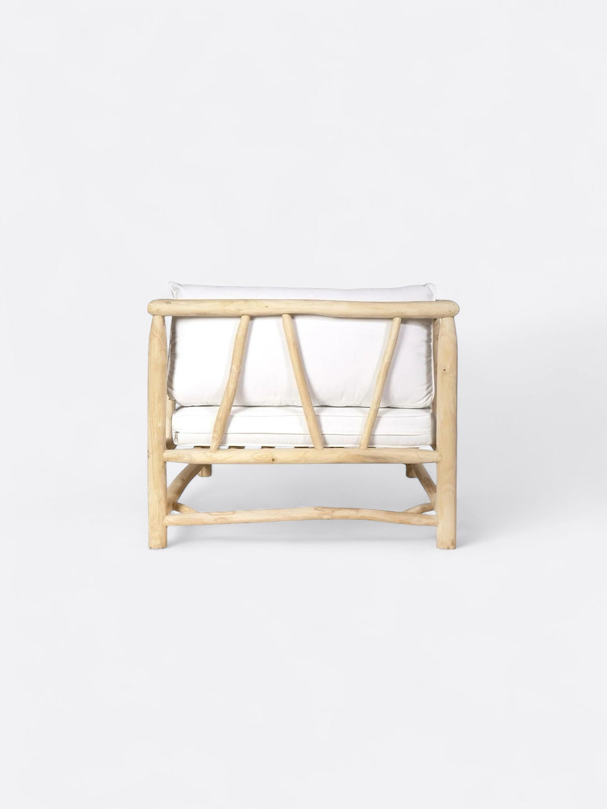 Fauteuil Jernih coussins blancs - vue de côté
