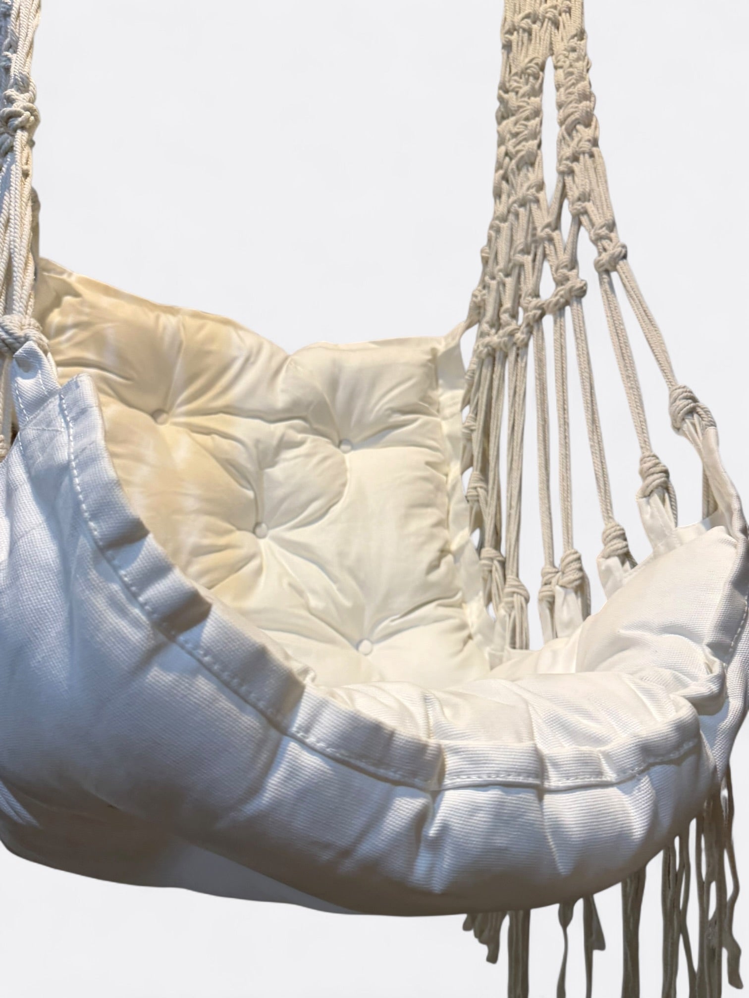 Fauteuil suspendu en macramé – Zaya