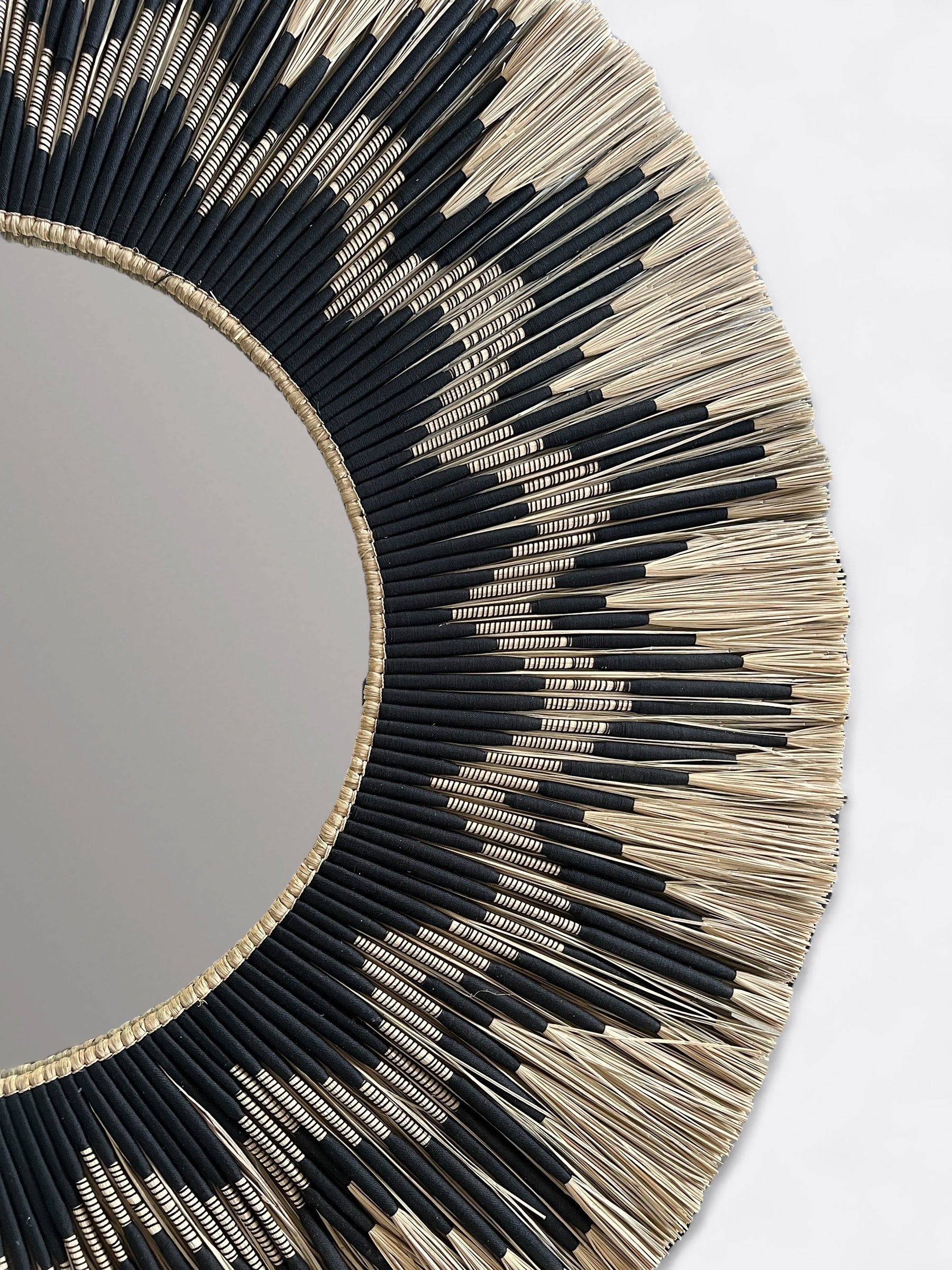 miroir décoratif balinais 150 cm roseau fait main