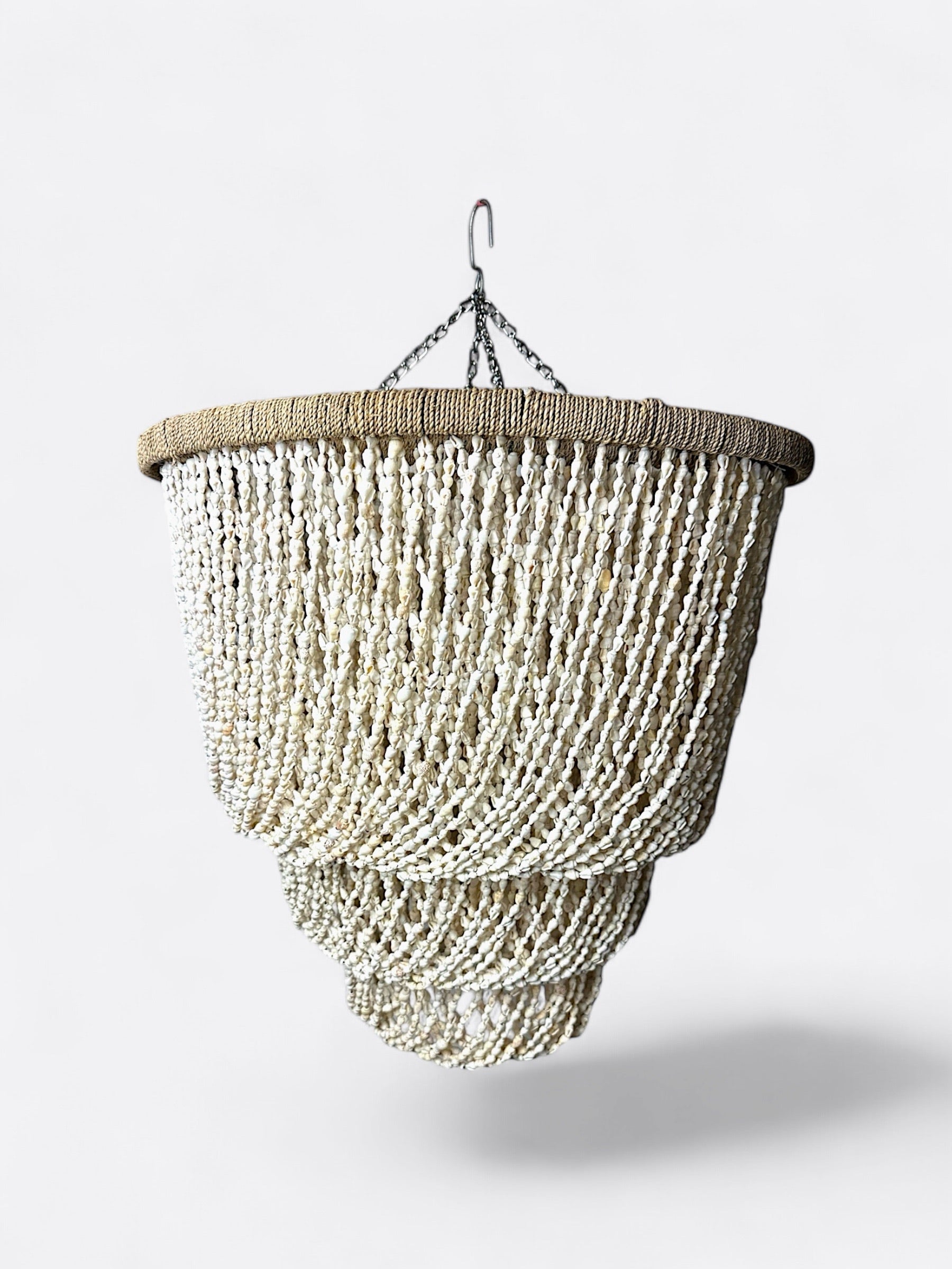 Lustre balinais en coquillages Blancs - Ariel
