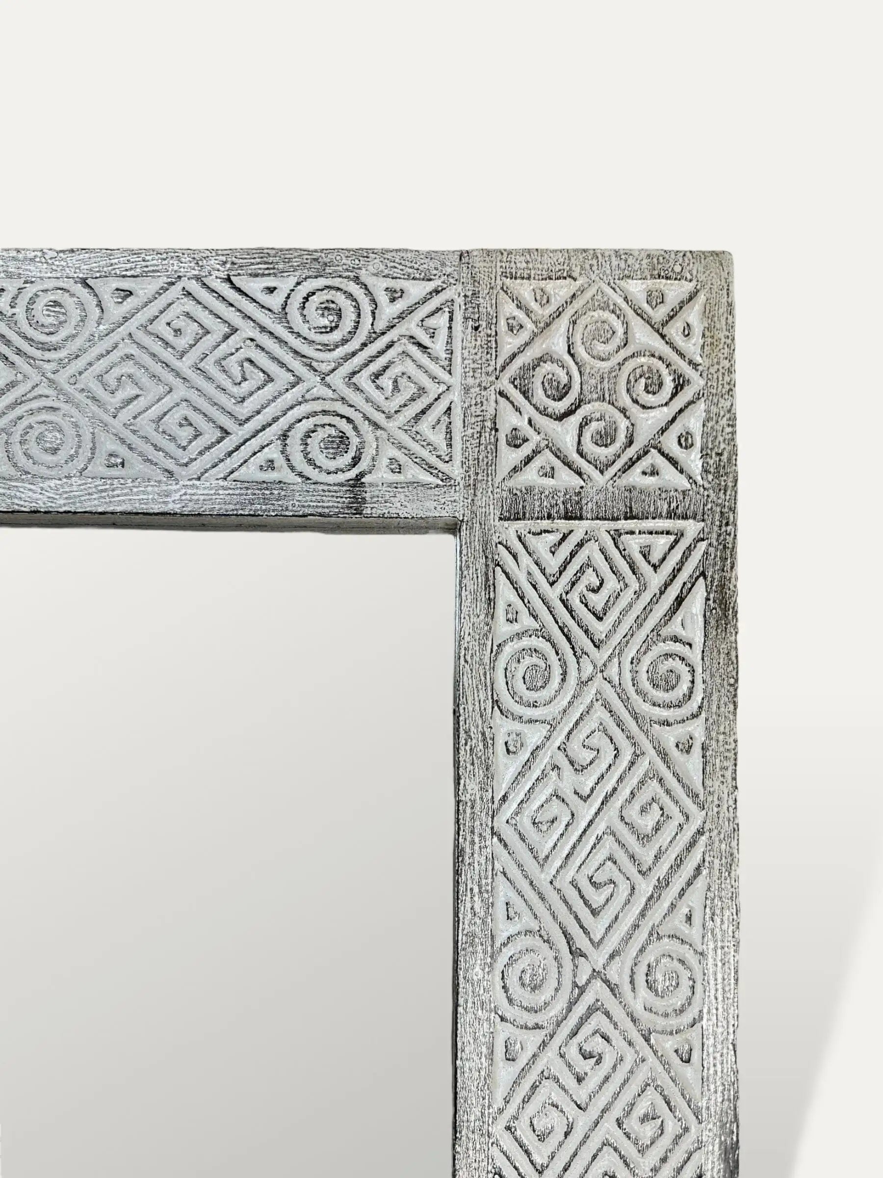 miroir sculpté en bois indonésien - Bangun Cokoha 