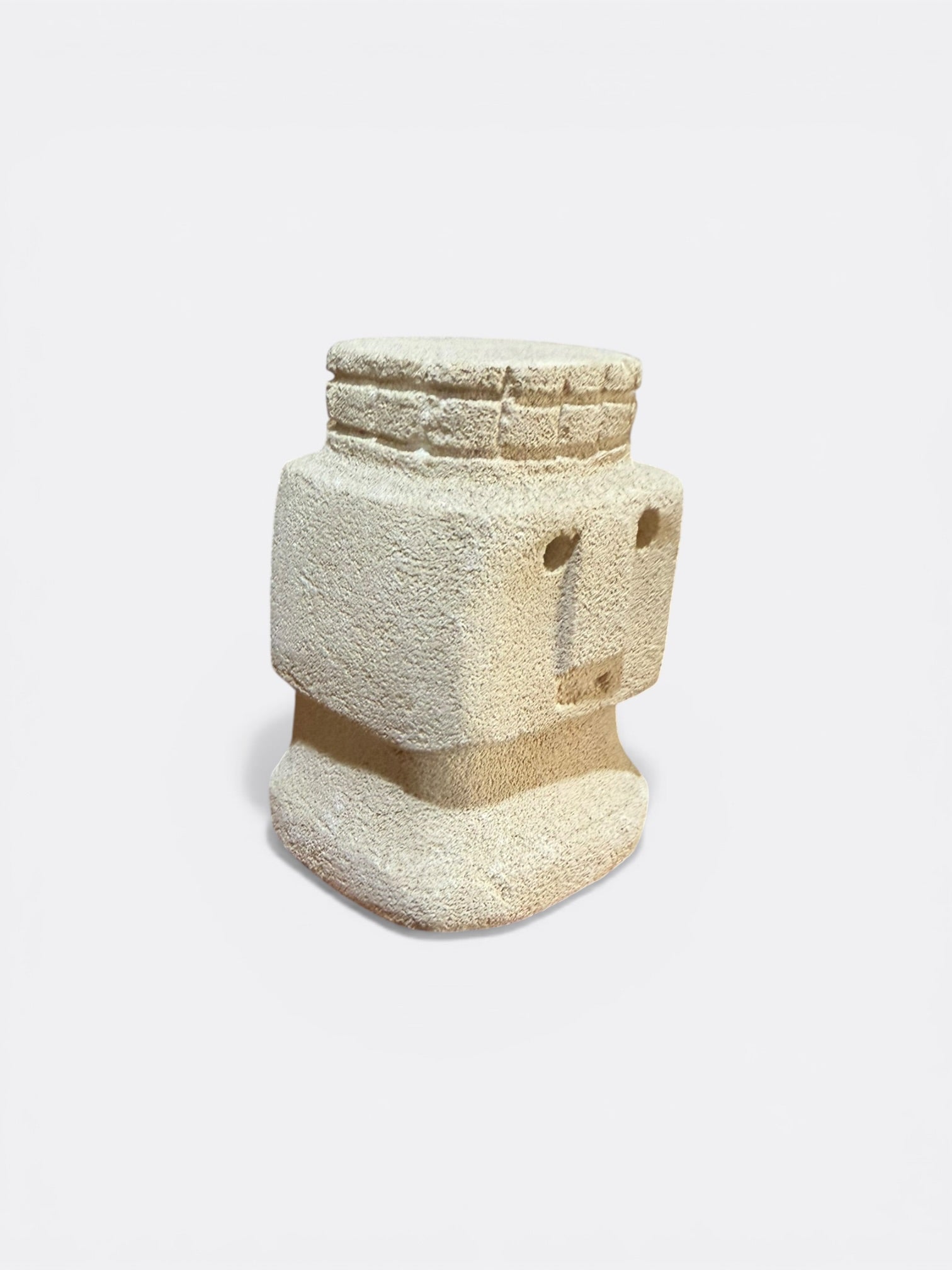 Détail de la texture de la pierre sur la statue Lako