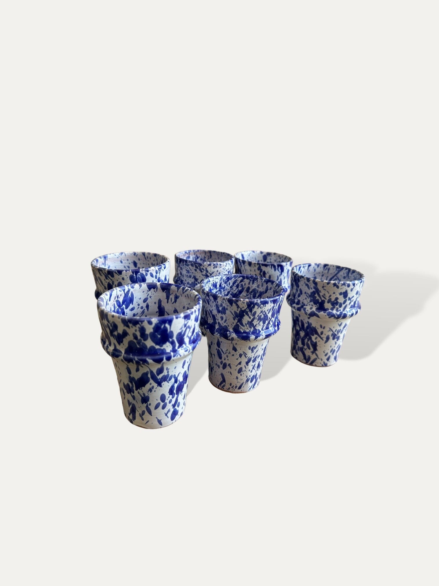 Set de 6 verres blancs et bleus majorelle - Massira vase Cokoha 