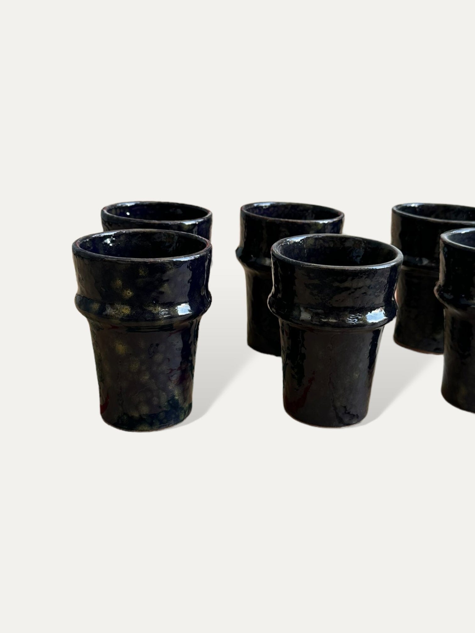 Set de 6 verres noirs - Massira vase Cokoha 