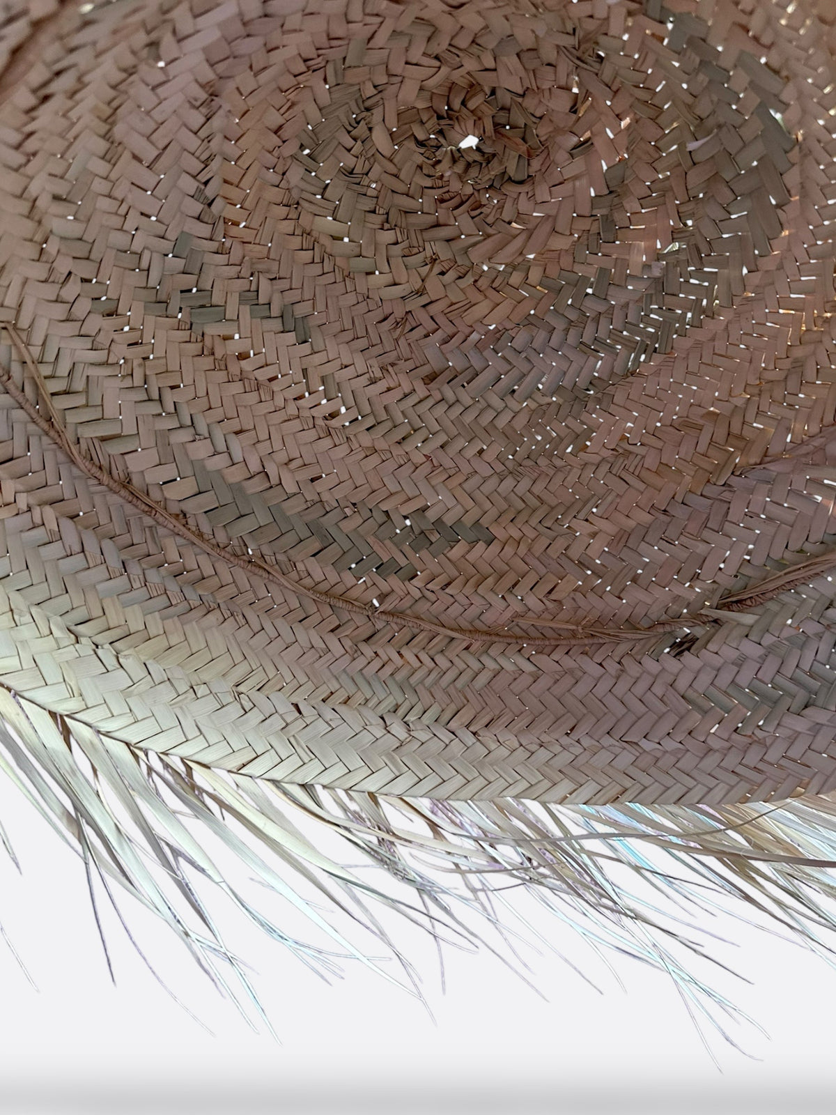 Vue rapprochée de la texture tressée d'Oud