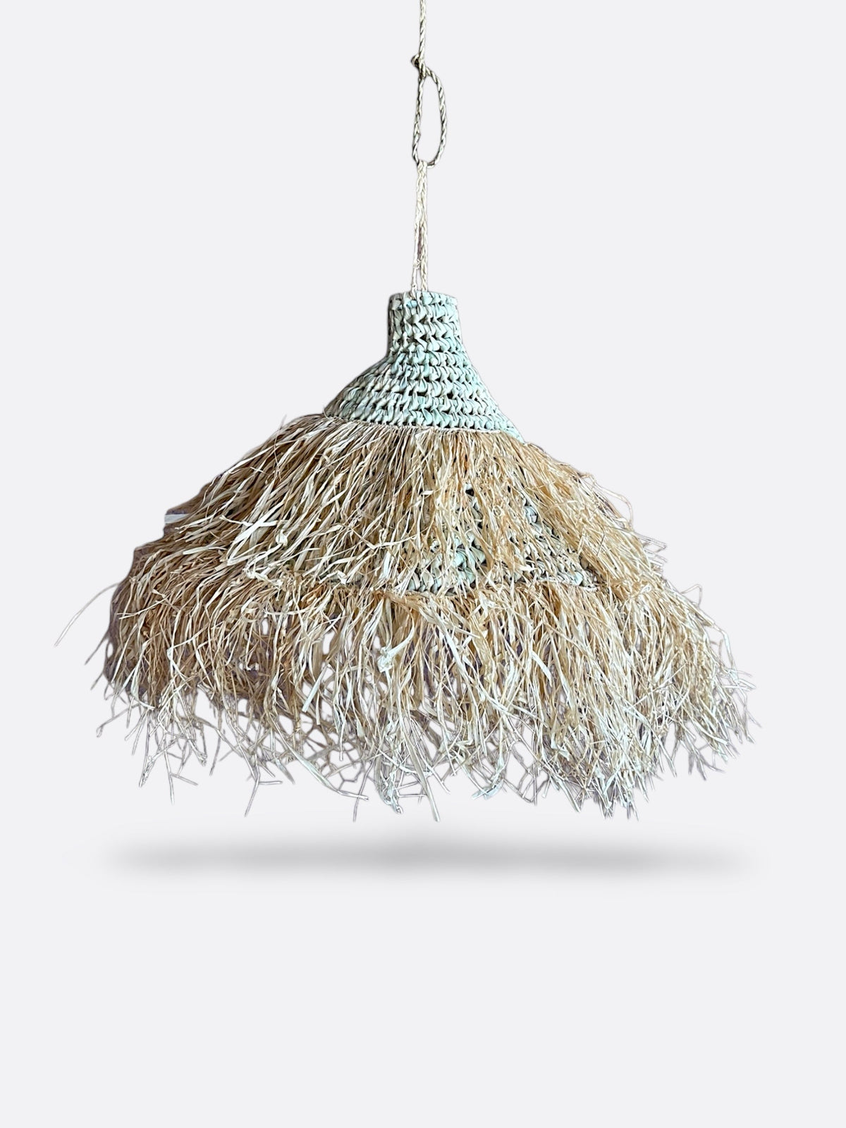 Suspension marocaine en feuille de palmier et raphia - Okana
