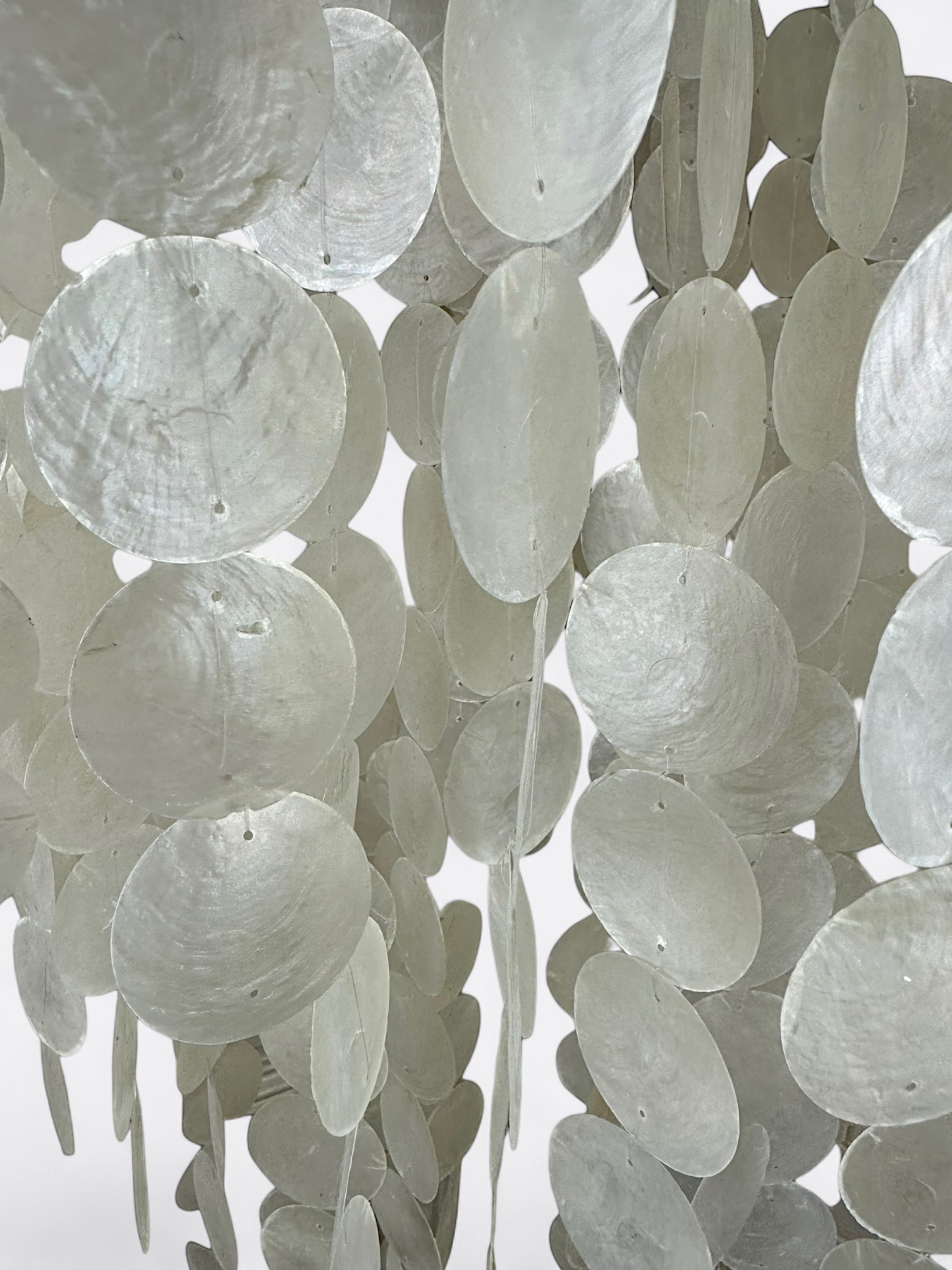 Lustre artisanal balinais en nacre - Ambre