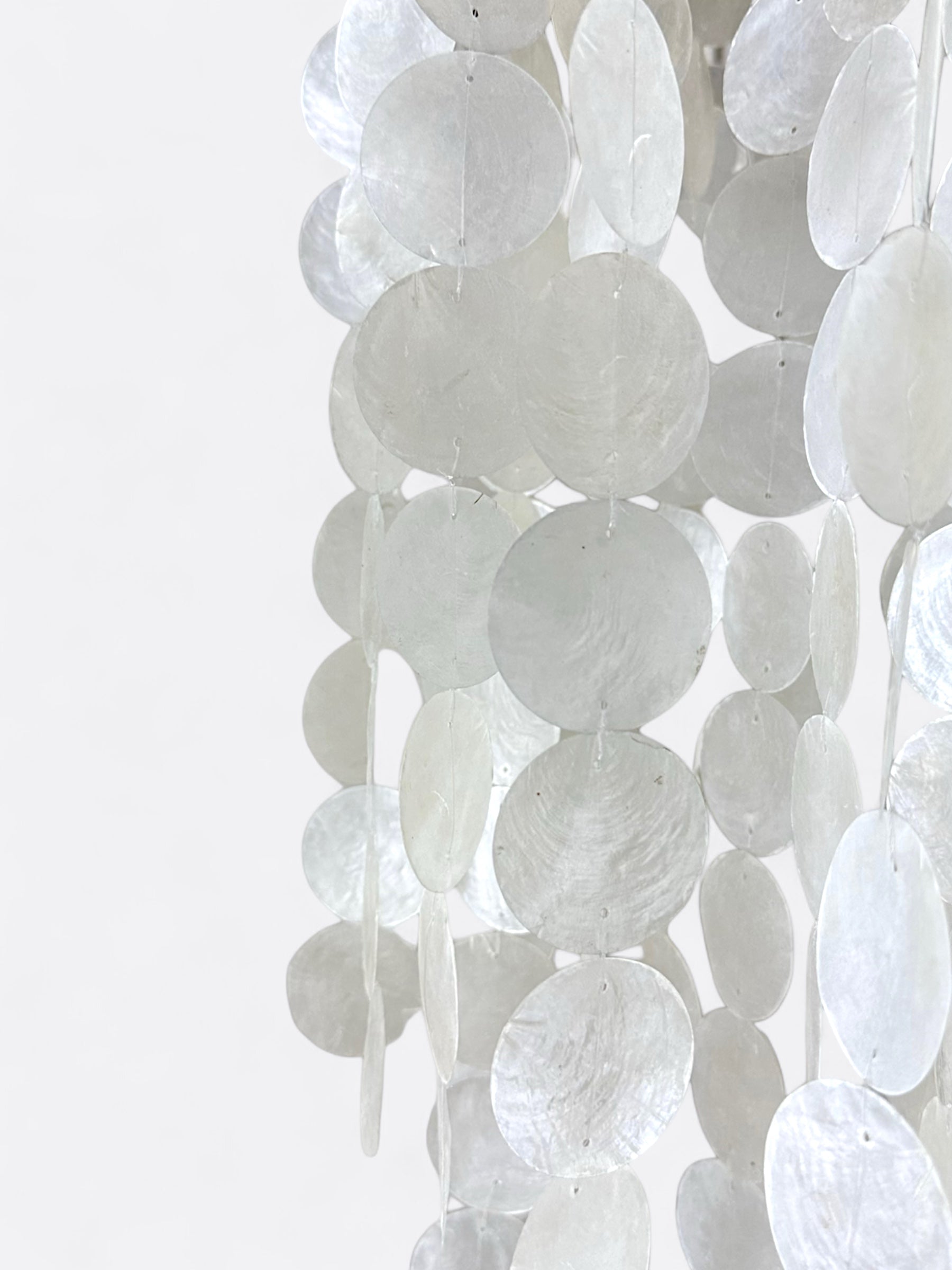 Lustre artisanal balinais en nacre - Ambre