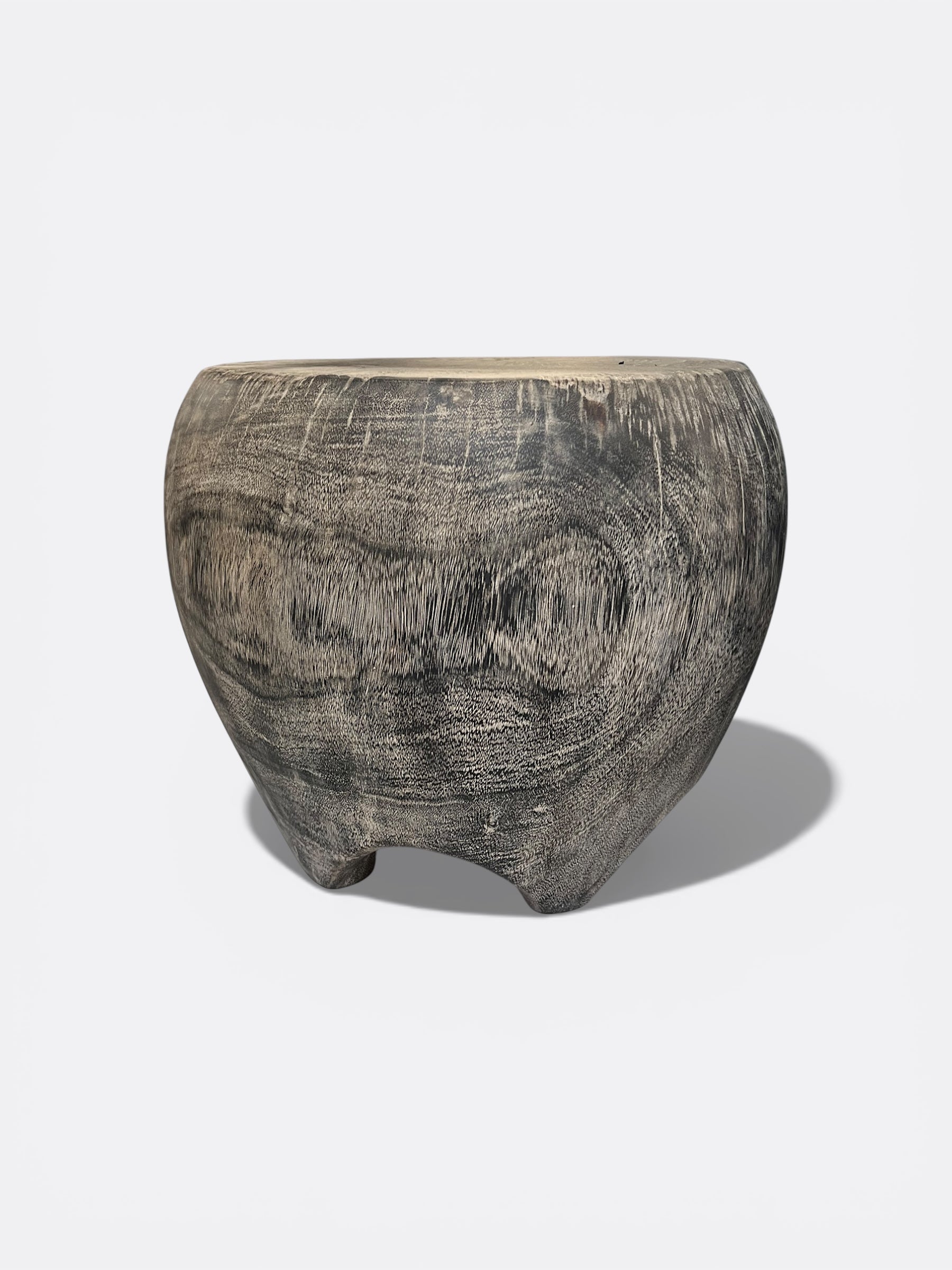Tabouret Lauria en bois de manguier massif artisanal de Bali