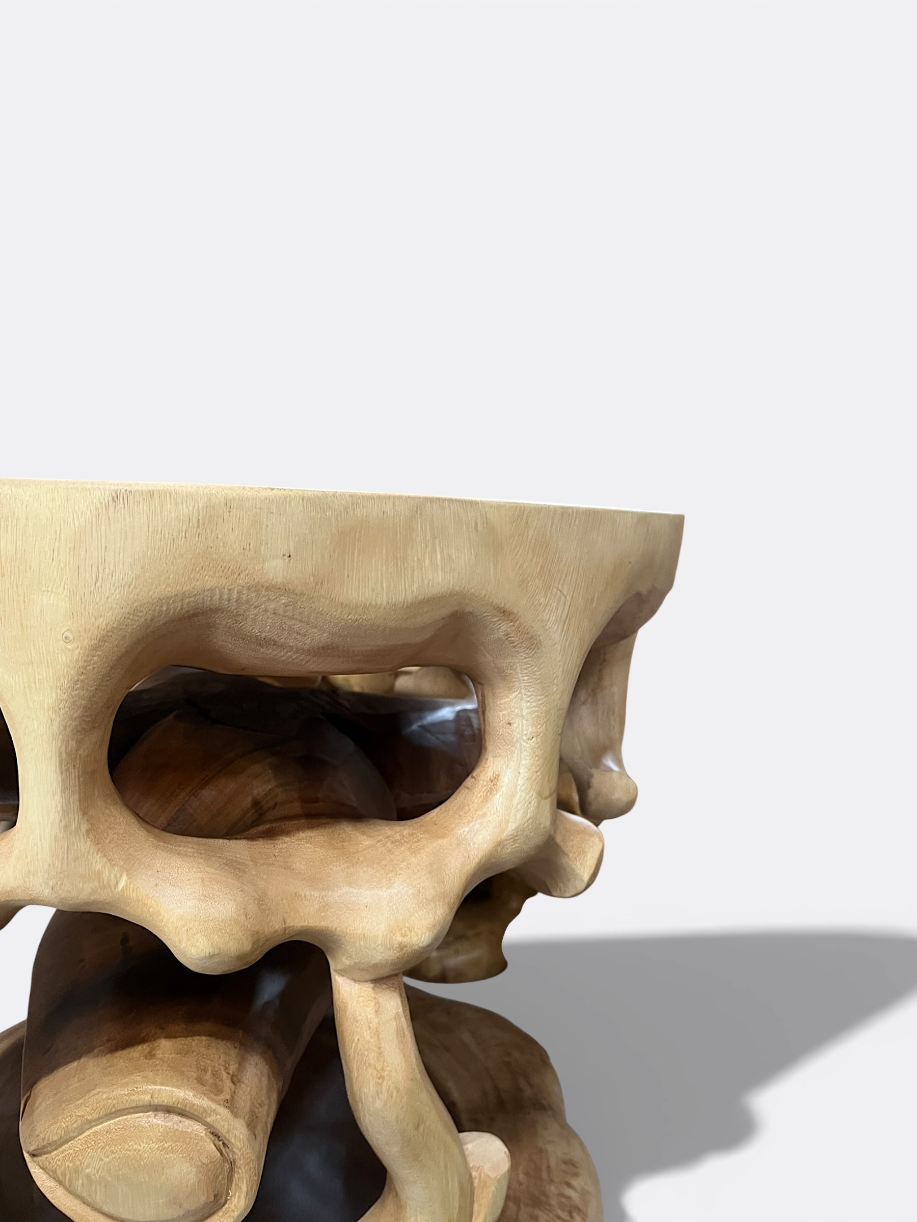 Tabouret Maena en teck - vue de côté